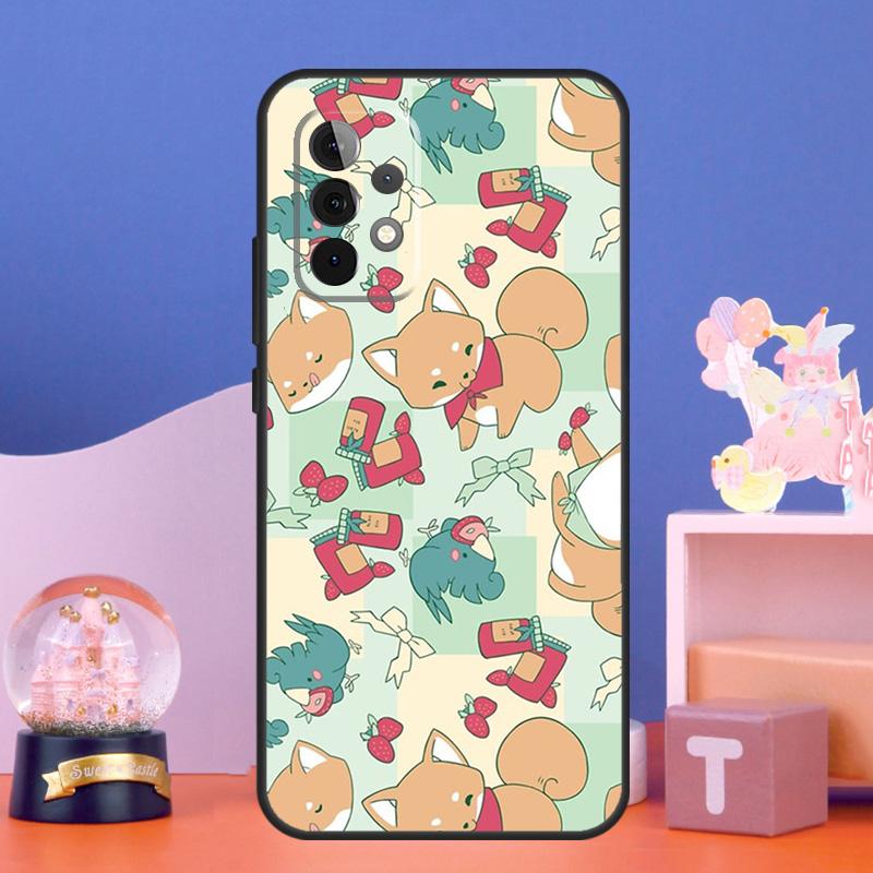 Animal Cartoon Akita Dog Case For Samsung Galaxy A17 A06 A16 A26 A36 A56 A55 A35 A15 A32 A52 A13 A33 A53 A14 A34 A54