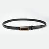 Belt, Jurgent Leather, Summer Simple and Versatile Korean Black Small Belt, Thin Fashionable Decoration with Dress Belt