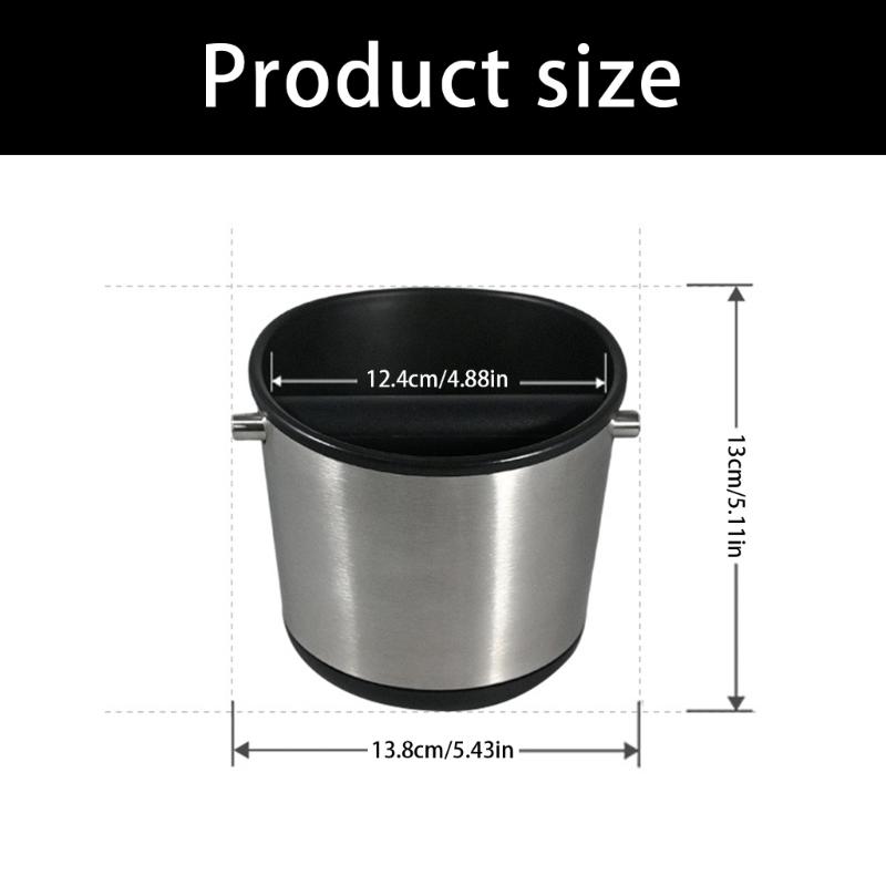 Strong Rustproof Coffee Knock Box Removable Parts Perforated Drainage Corresponding Most Espresso Machines Stainless Steel Kitchen Accessory