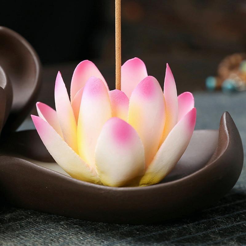 Lotus Rauch Weihrauch Brenner Rückfluss Weihrauch Brenner Wasserfall Fluss Handwerk Halter