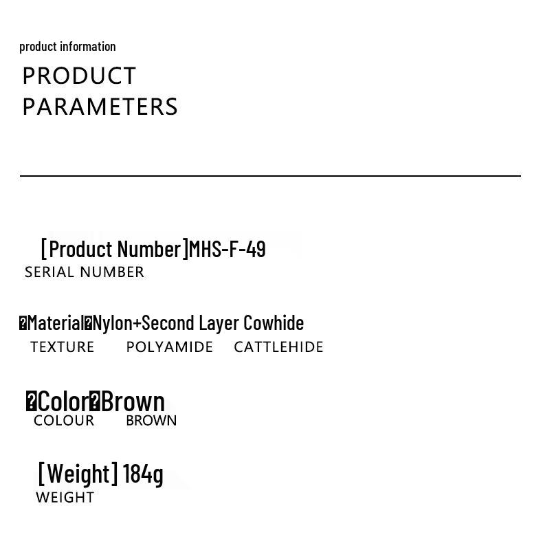 Ma Huang Shi Adjustable 4.5CM Wide Brown Vintage Chain Pattern Bag Strap MHS-F-49