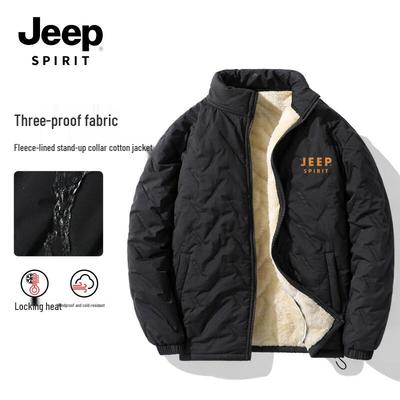 JEEP SPIRIT Men's Winter Stand-Collar Padded Jacket