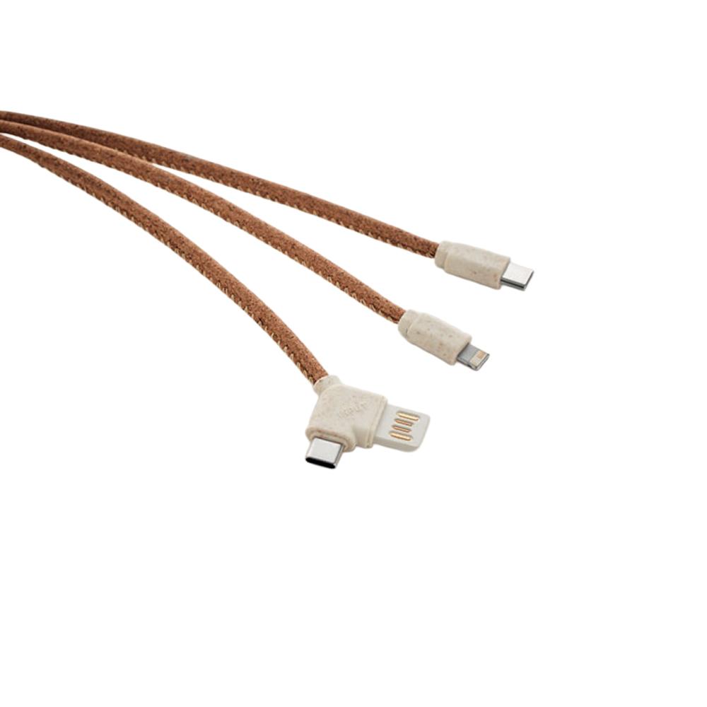 MidOcean Cabie Cork 3 in 1 Charging Cable