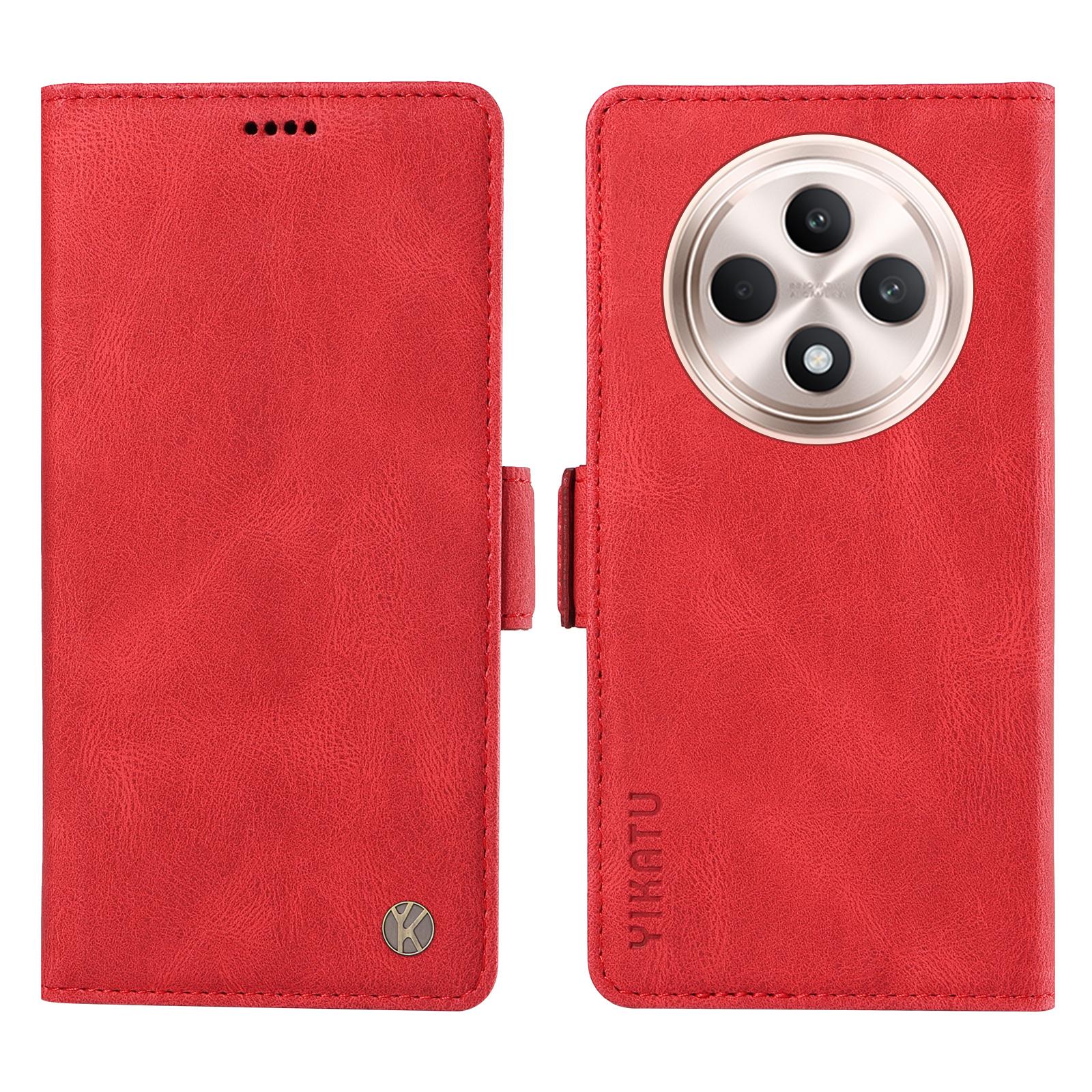 

YIKATU YK-005 For Oppo Reno12 F 4G Case PU Leather Skin-touch Phone Cover Folding Stand H