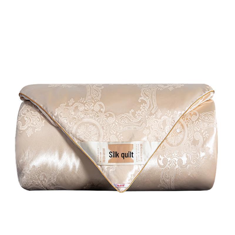 Hengyuanxiang Tussah Silk Jacquard All-Season Duvet 200cm x 230cm, 6 Jin