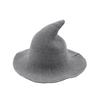 Cotton Knit Pointed Wizard Hat Womens Wide Brim Witch Hat Foldable Bucket Hat
