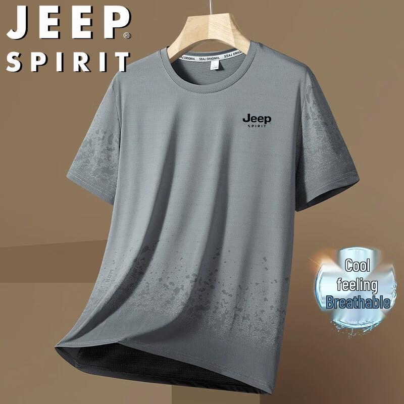 JEEP SPIRIT Men s Ice Silk Quick-Dry T-Shirt XL