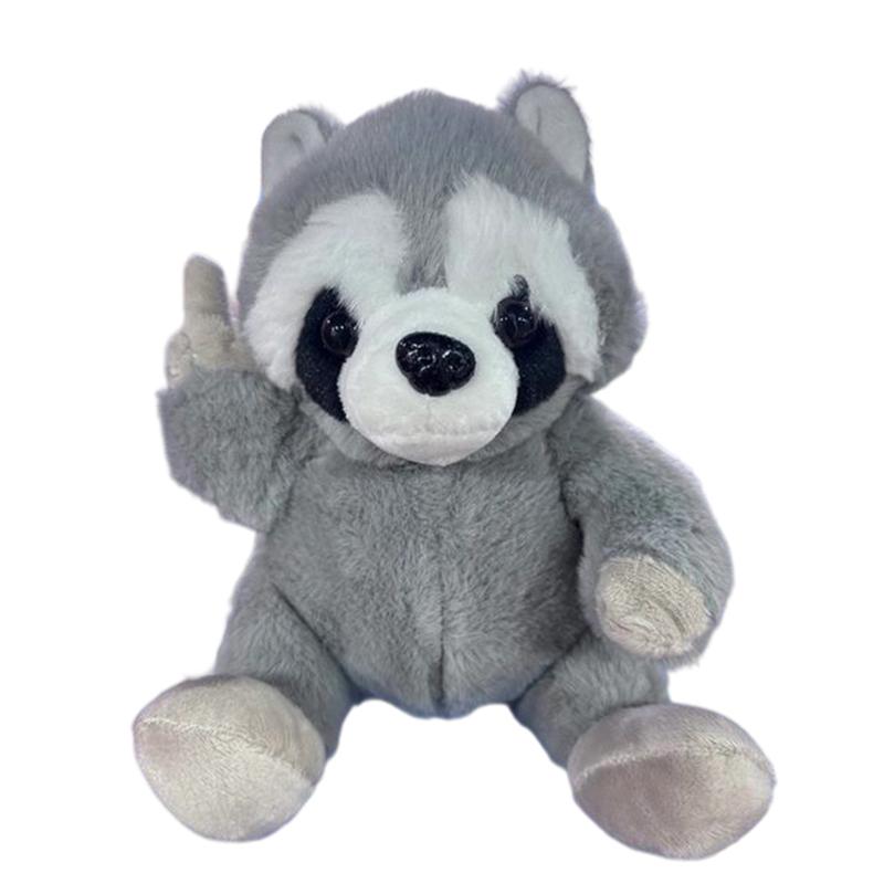 

Middle Finger Plush Cute Animal Desk Statue Mini Home Office Theme Party Bar Table Mood Decoration Props Gift Accessories