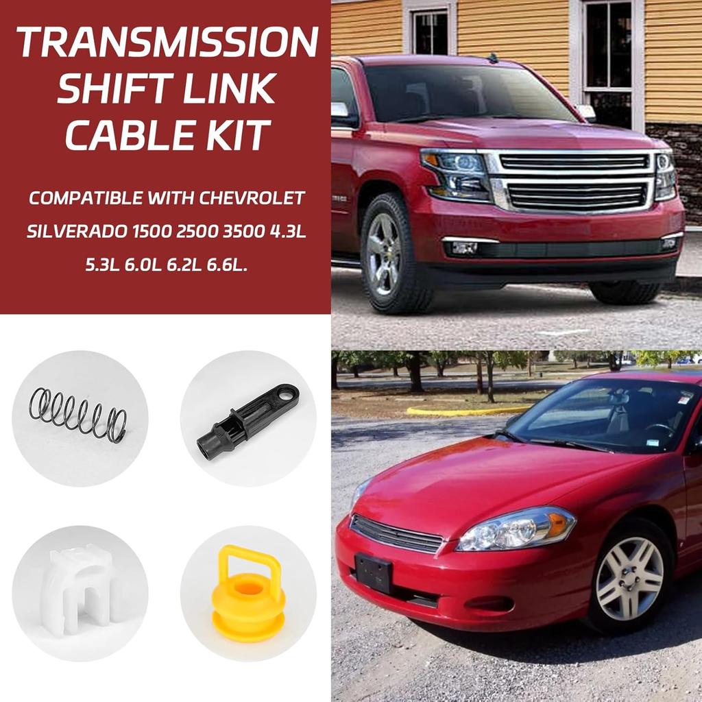 5PCS Transmission Shifter Linkage Cable Bushing Repair Kit, Shifter Bushing Replaces# 14104 15276979 52855956AG Compatible with Chevy Silverado 1500