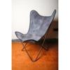 Vintage Butterfly Chair Home Decor Buffalo Leather Lounge Accent Relax Arm Chair