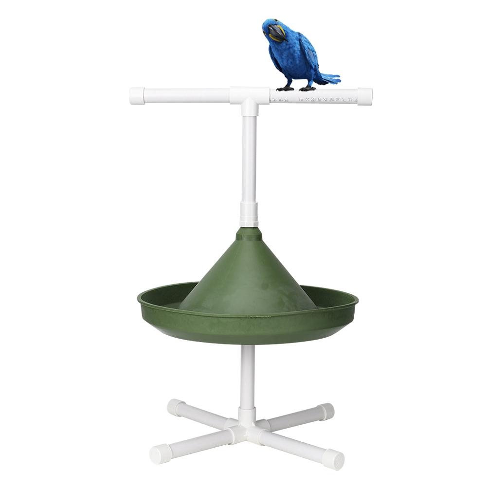 

Multifunction Folding Bird Parrot Stand Bracket Feeding Bowl Shower Perch Toytype 1