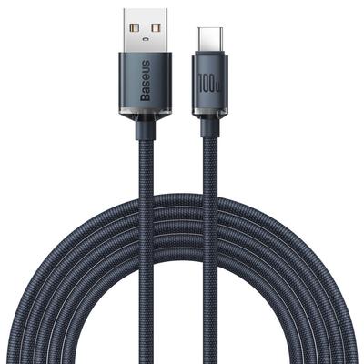 Kabel für schnelles Laden und Datenübertragung USB USBC 100W 2m schwarz
