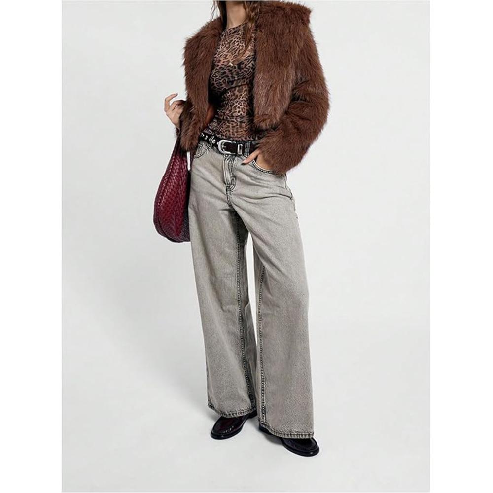 Damski top z siateczki w panterkę, z długim rękawem, z okrągłym dekoltem, dopasowany, na imprezę, do klubu, prześwitujący T-shirt