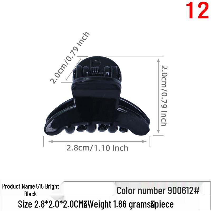 3cm Black Plastic Hair Claw Clip for DIY and Handmade Small Claw Styles, Ideal for Girls and Children