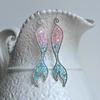 Able Candy Color Summer Beach Mermaid Earrings Women's Sweet Romantic Vacation Jewelry Party Gift