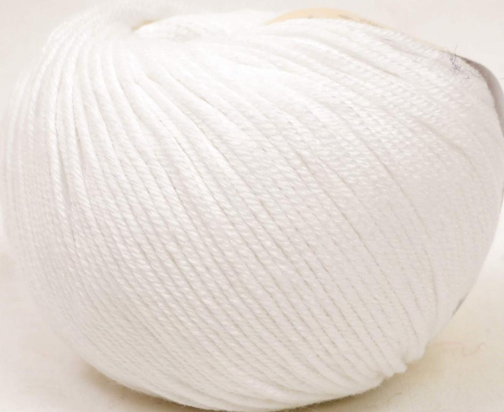 NASKA Ghazal Baby Cotton 25 Pack of 10 Yarn, Medium-Fine, Col. 3432, White, 25g, Approx. 82m,