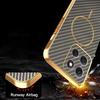 For Motorola Moto G86 5G Phone Case Carbon Fiber Textured Electroplated TPU Back Cover
