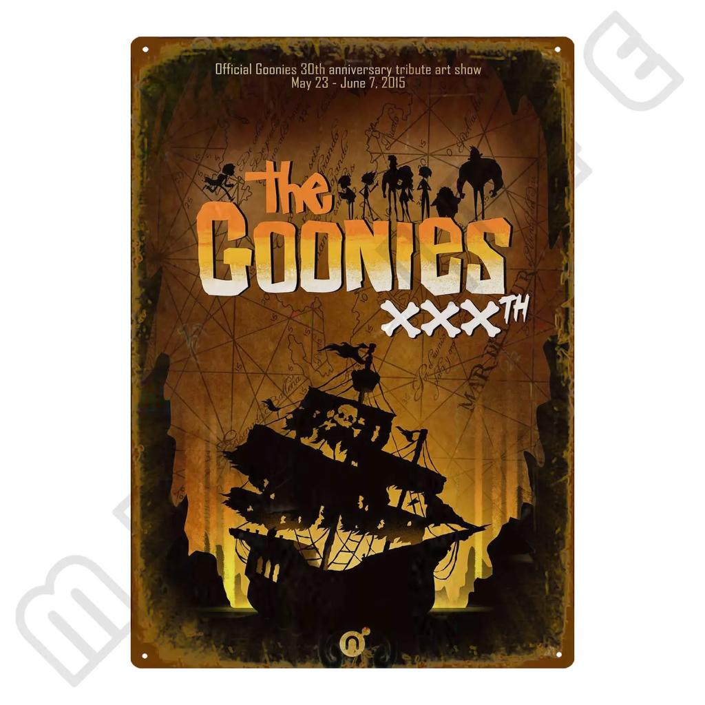 Klassischer Film GOONIES Kinoposter Blechschild für Zuhause Bauernhaus Café Küche Badezimmer Toilette Wohnzimmer Wanddekoration
