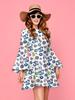 Retro 1970s Hippie Disco Print Women's Dress