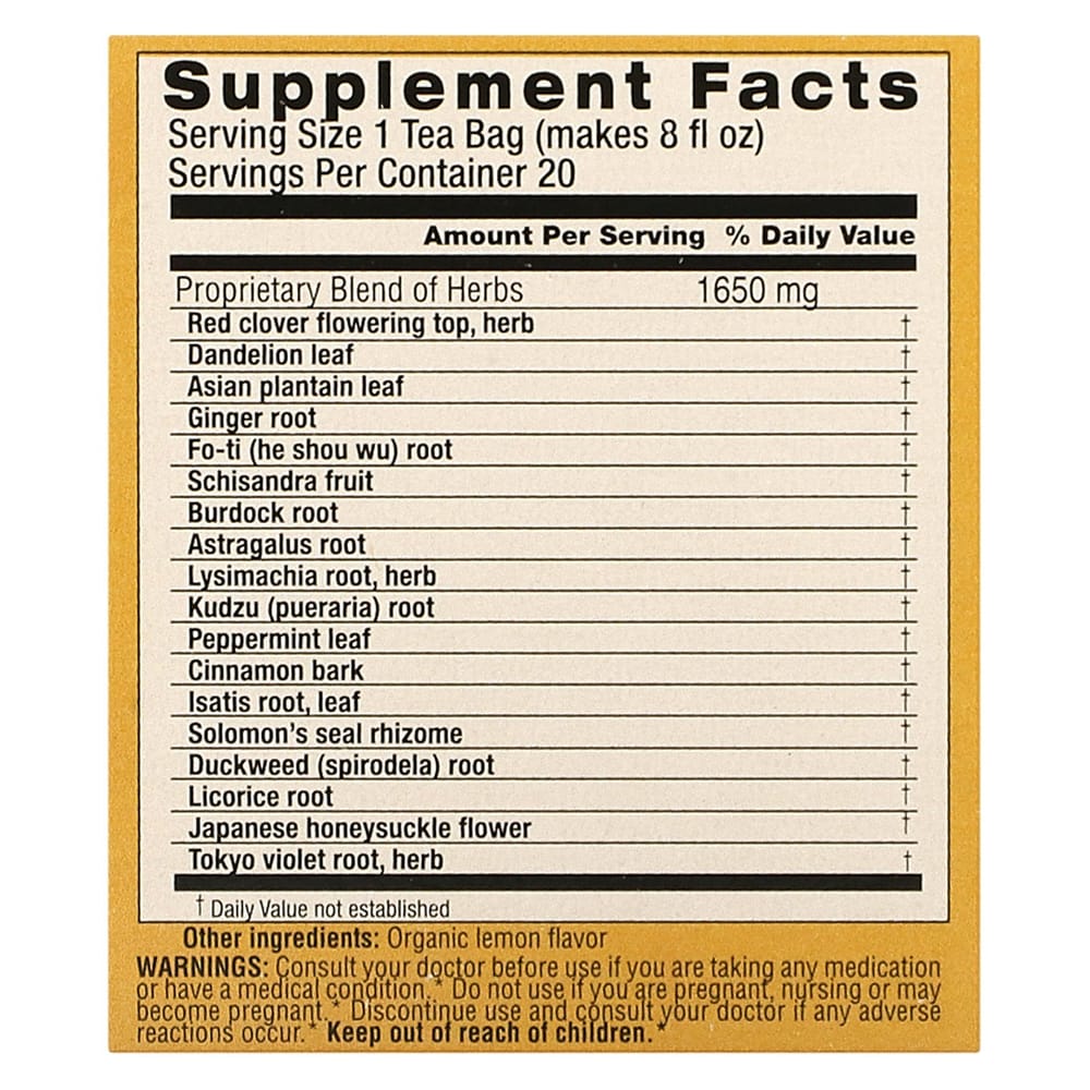 iHerb Triple Leaf Tea Caffeine-Free Tea Bags, 20 Count (33g / 1.16oz)