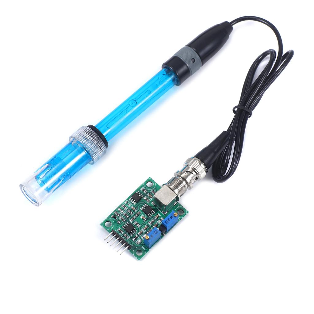 Liquid PH Value Detection Regulator Sensor Module Monitoring Control Meter Tester + BNC PH Electrode Probe For Arduino PH 0-14