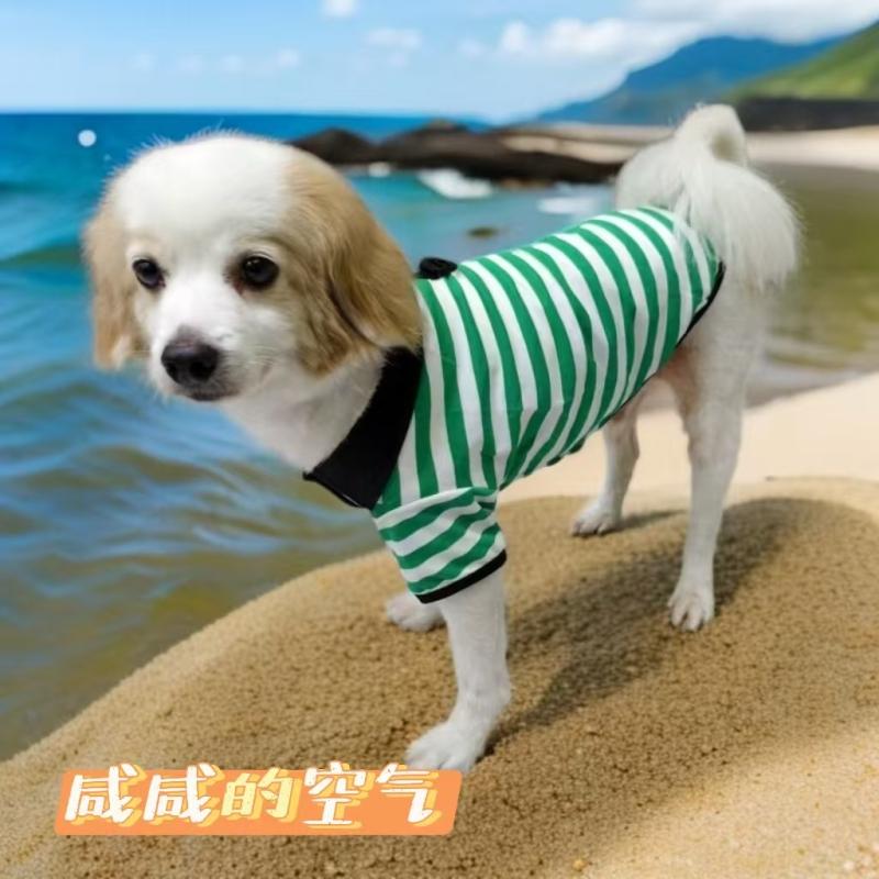 

Spring Summer Dog T-shirt Cat Yorkshire Terrier Pomeranian Poodle Bichon Schnauzer Pug French Bulldog Clothes Pet Clothing 2025 S зелёный