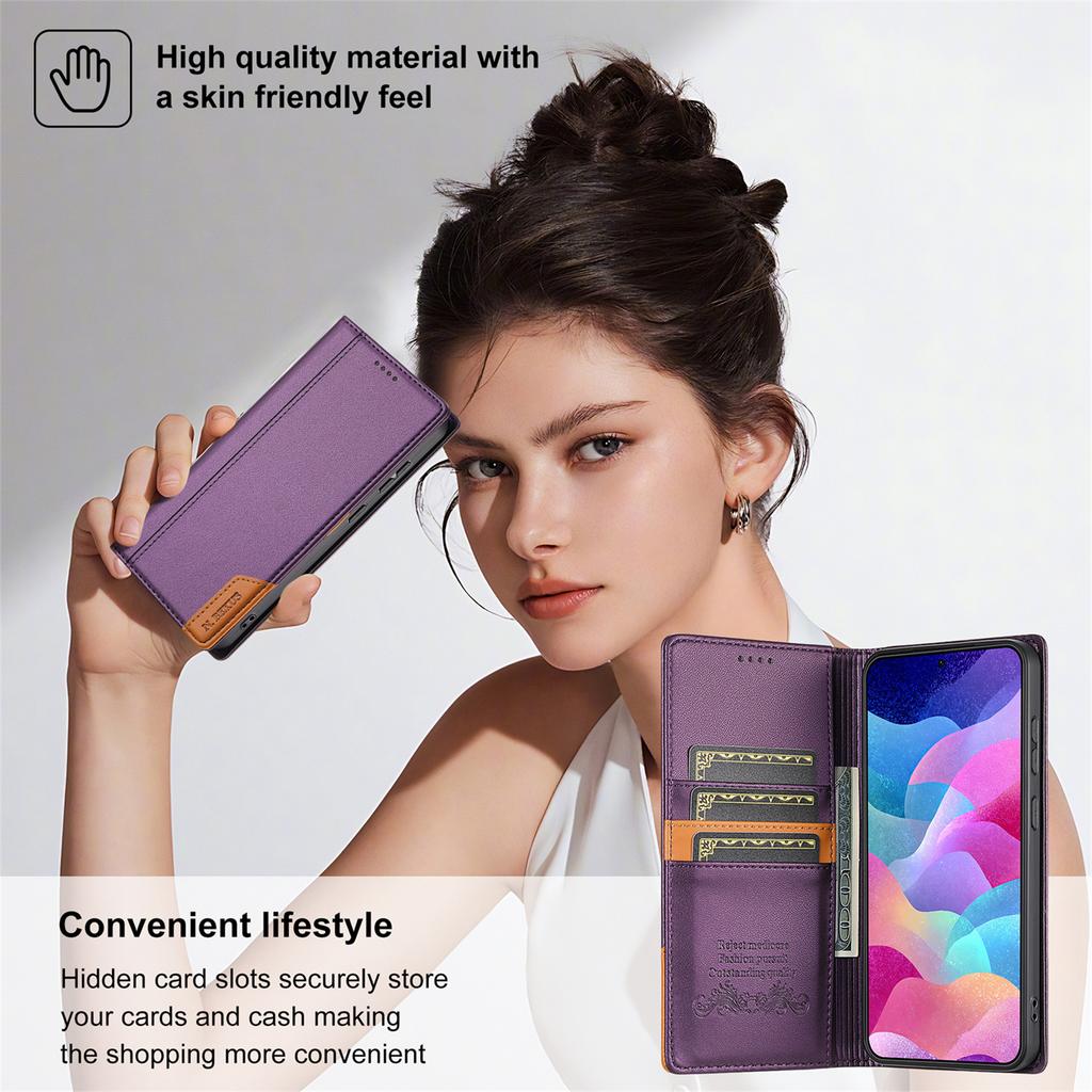 N.BEKUS P3 For Samsung Galaxy A26 5G Case RFID Blocking Wallet Stand PU Leather Flip Phone Cover