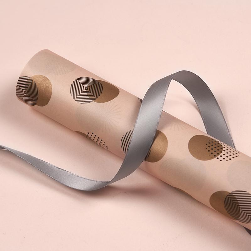 In Stock: 16mm Silk Ribbon with Wine Red, Black, and White Stripes for Gift Wrapping