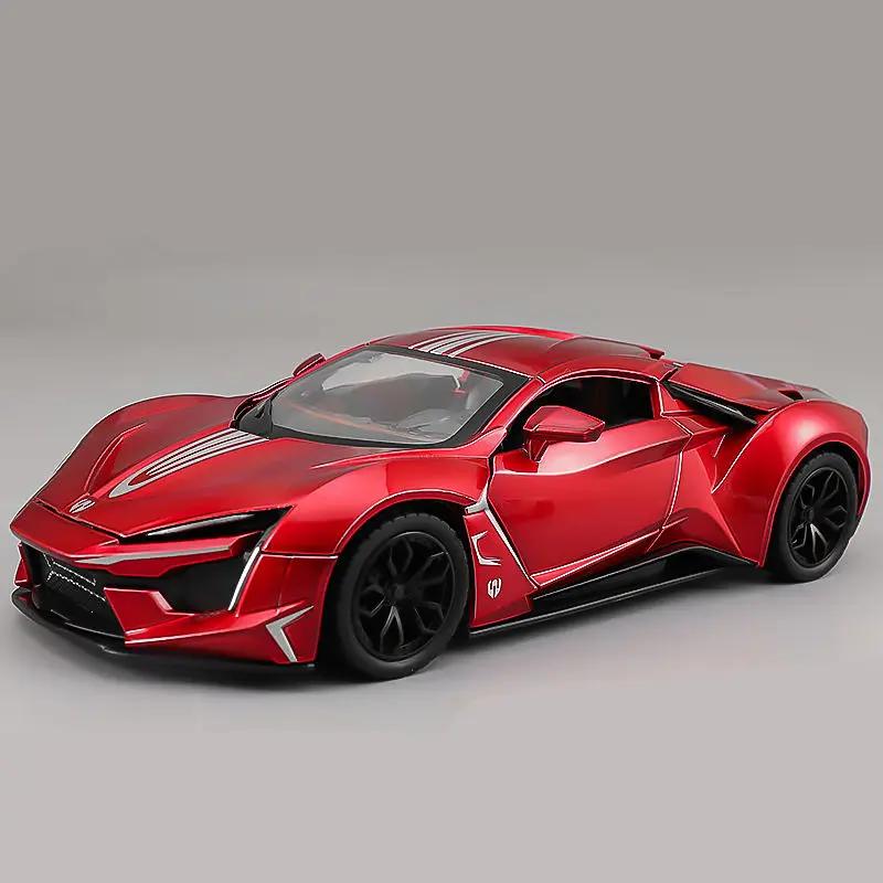 1:24 Lykan Hypersport Alloy Sports Car Model Diecast Metal Racing Vehicle Car Model Simulation Sound and Light Children Toy Gift