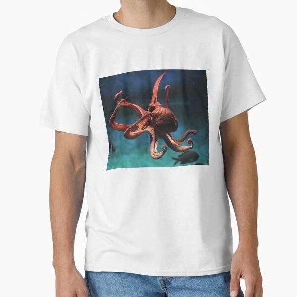 Blue Ocean Sea Monster Octopus Classic Tshirt Made In Usaaus Tshirt S2xl S