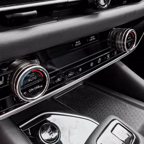 For Nissan Rogue -2025 Air Condition Knob Button Ring Cover Black Decor