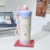 Portable Large Capacity 316 Stainless Steel Insulated Cup with Cartoon Design & Straw