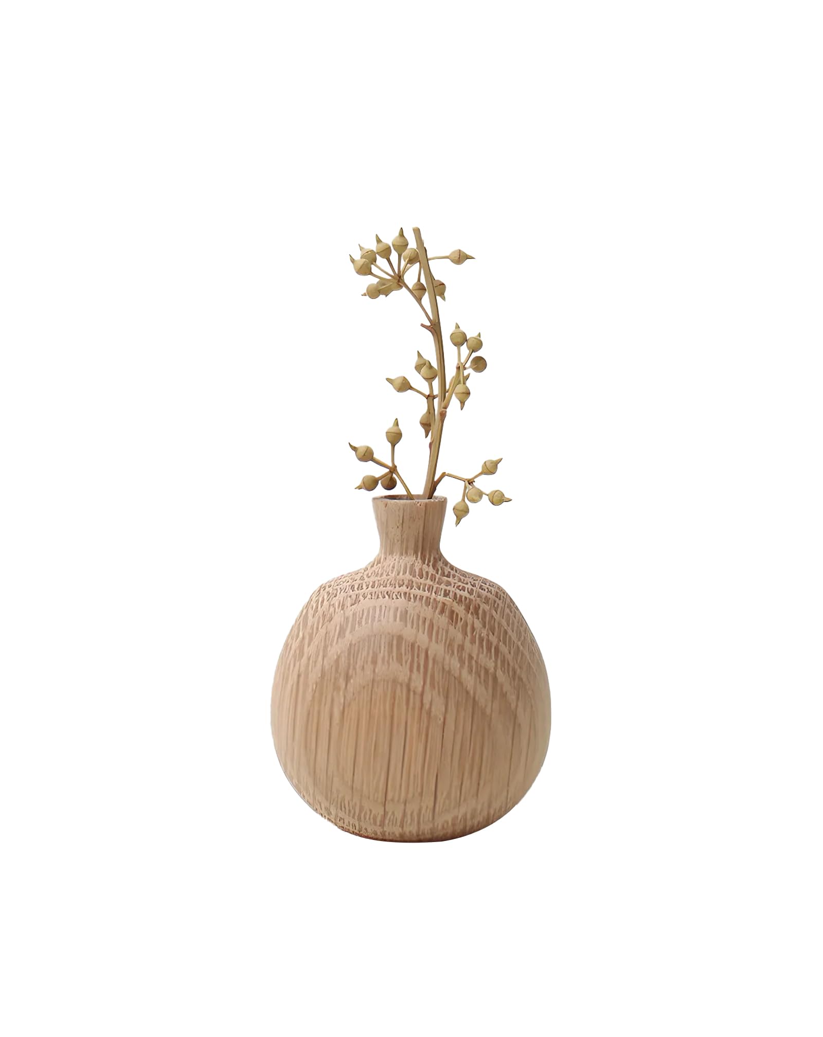 

CHADWICK Mini Japanese-Style Vase for Dried Flowers, White Oak, 0.9cm Hole Diameter (B)