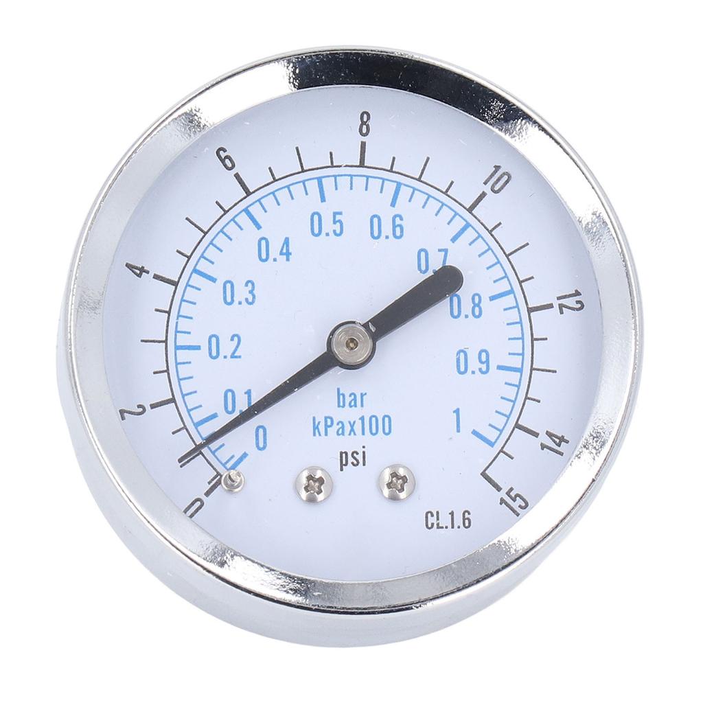 Axial Pressure Gauge Dual Scale 0 To 1bar Kpax100 0 To 15Psi 1 4in NPT 2.5in Dial Pressure Meter for Air Water Fuel
