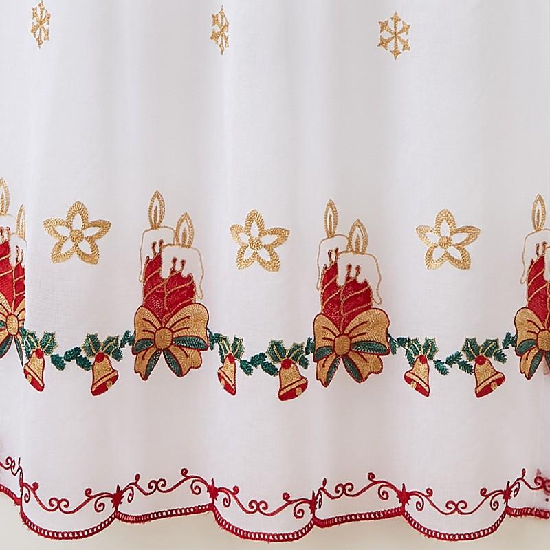 American Style Christmas Door Curtain Embroidered Gift Living Room Bedroom