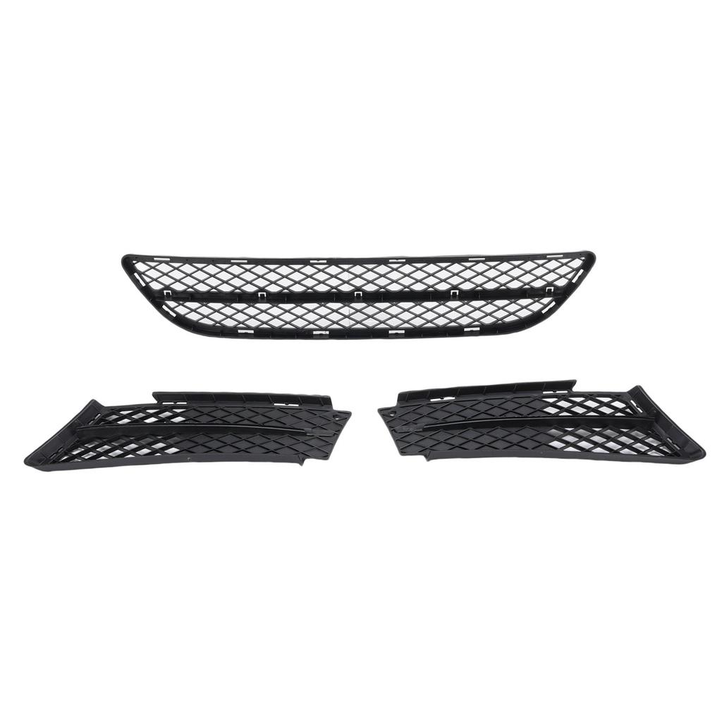 Front Lower Bumper Grille Set 51117134081 Left Right Side Fog Light Grille Cover Replacement for 3 Series E90 E91 Sedan