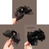 Super Fairy Net Fabric Bow Hair Clip With Water Diamond Clasp For Womens Fashion Styling