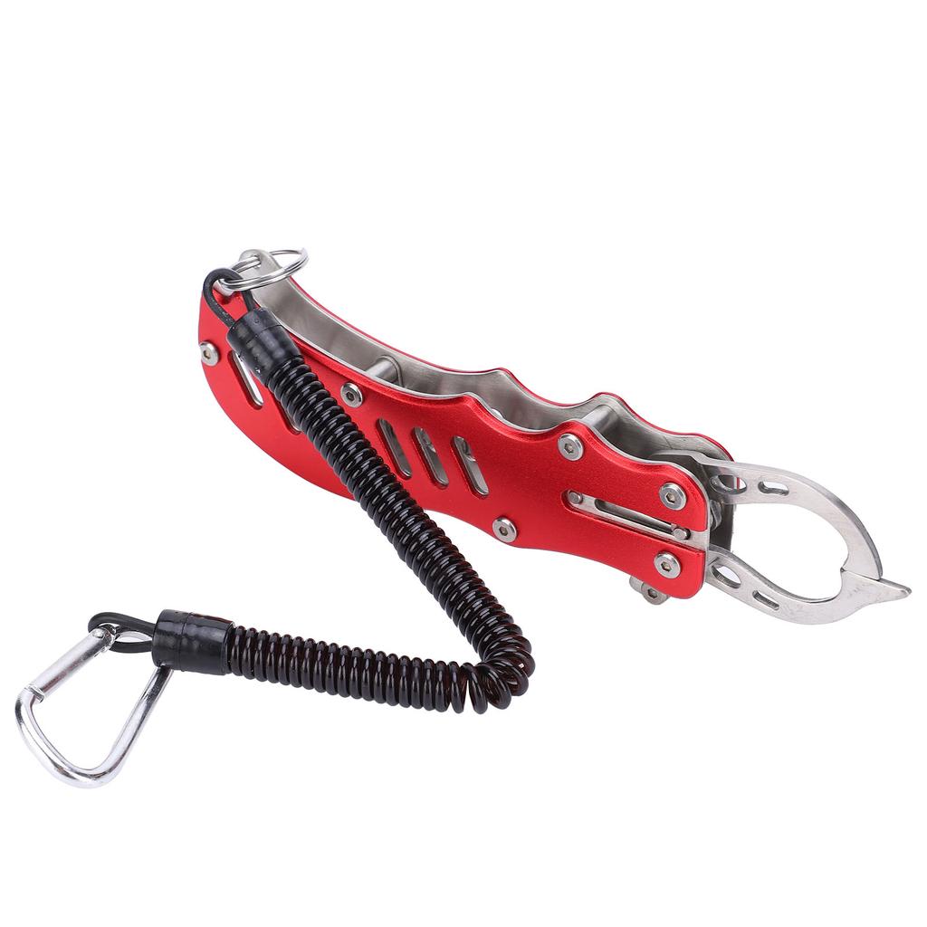 Fish Lip Grabber Portable Fish Grabber MultiFunctional Fish Controller Fishing Accessory(Red )