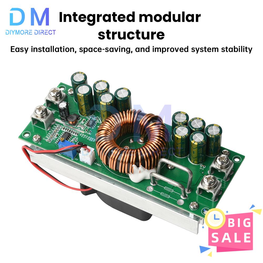 1200W 1500W Adjustable Step-Down Module DC15-90V To 2.5-72V Synchronous Rectification High-power Constant Voltage Power Converte