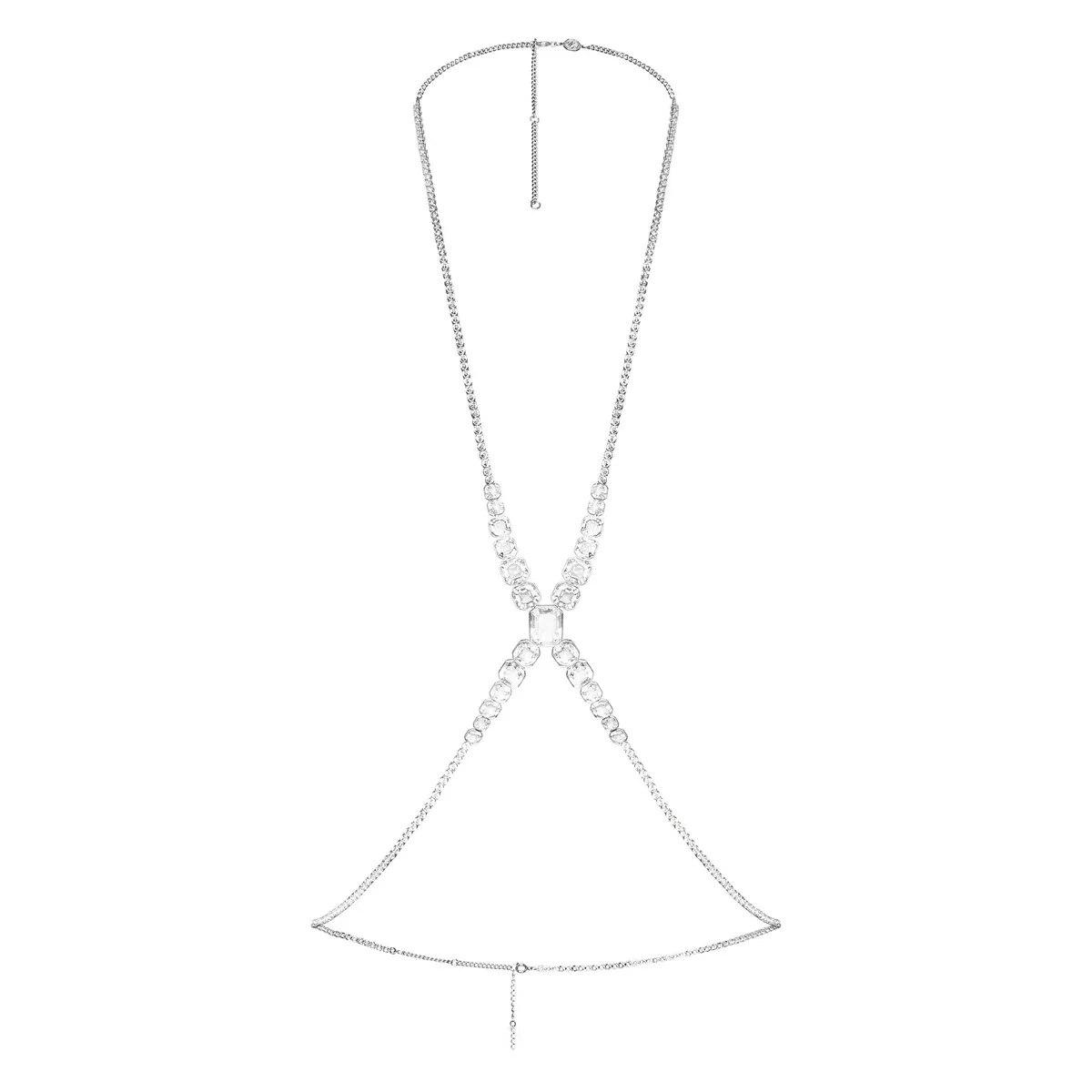 

Цепочка на грудь с крестом, сексуальные украшения для женщин, бюстгальтер со стразами для ночного клуба, перекрестный пояс на талии, новый блестящий топ бикини Rave, аксессуары для вечеринки