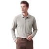 Herren Wollmischung Langarm Poloshirt