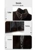 Men's Golden Mink Velvet Winter Coat 2025: Middle-Aged Fashion, Casual Warm Fleece Jacket, Loose Fit Outerwear