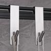 Multi-Purpose Door Hooks Free Punching Frameless Robe Hooks Towel Rack Storage Hanger Shower Hook