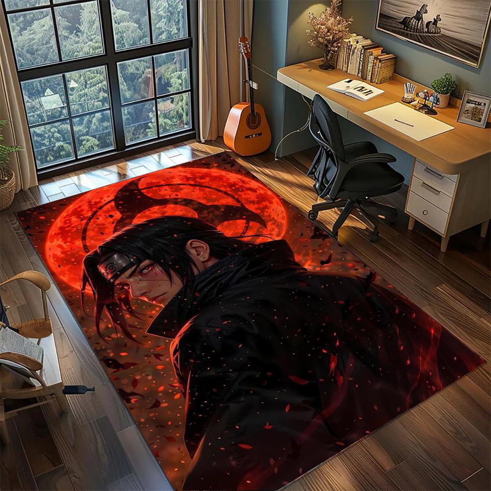 Itachi Uchiha Large Gamer Room Carpet Rug, Non Slip Washable Floor Mat Bedroom Home Indoor Decor.-TING