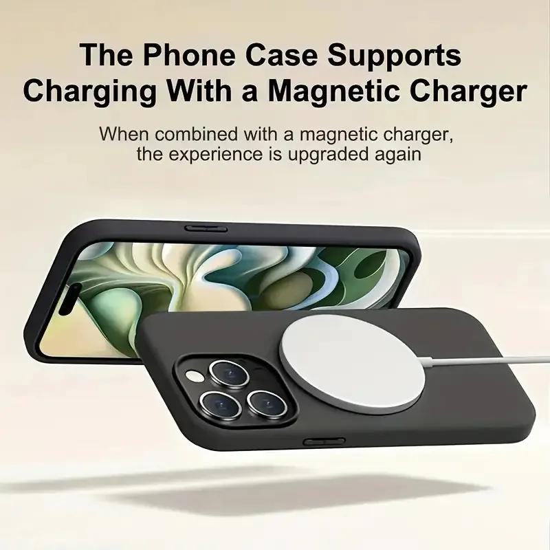 Magnetic  Liquid Silicone Shockproof Case For iPhone 17 Air 16 15 14 13 12 11 Pro Max For Magsafe Wireless Charge Cover