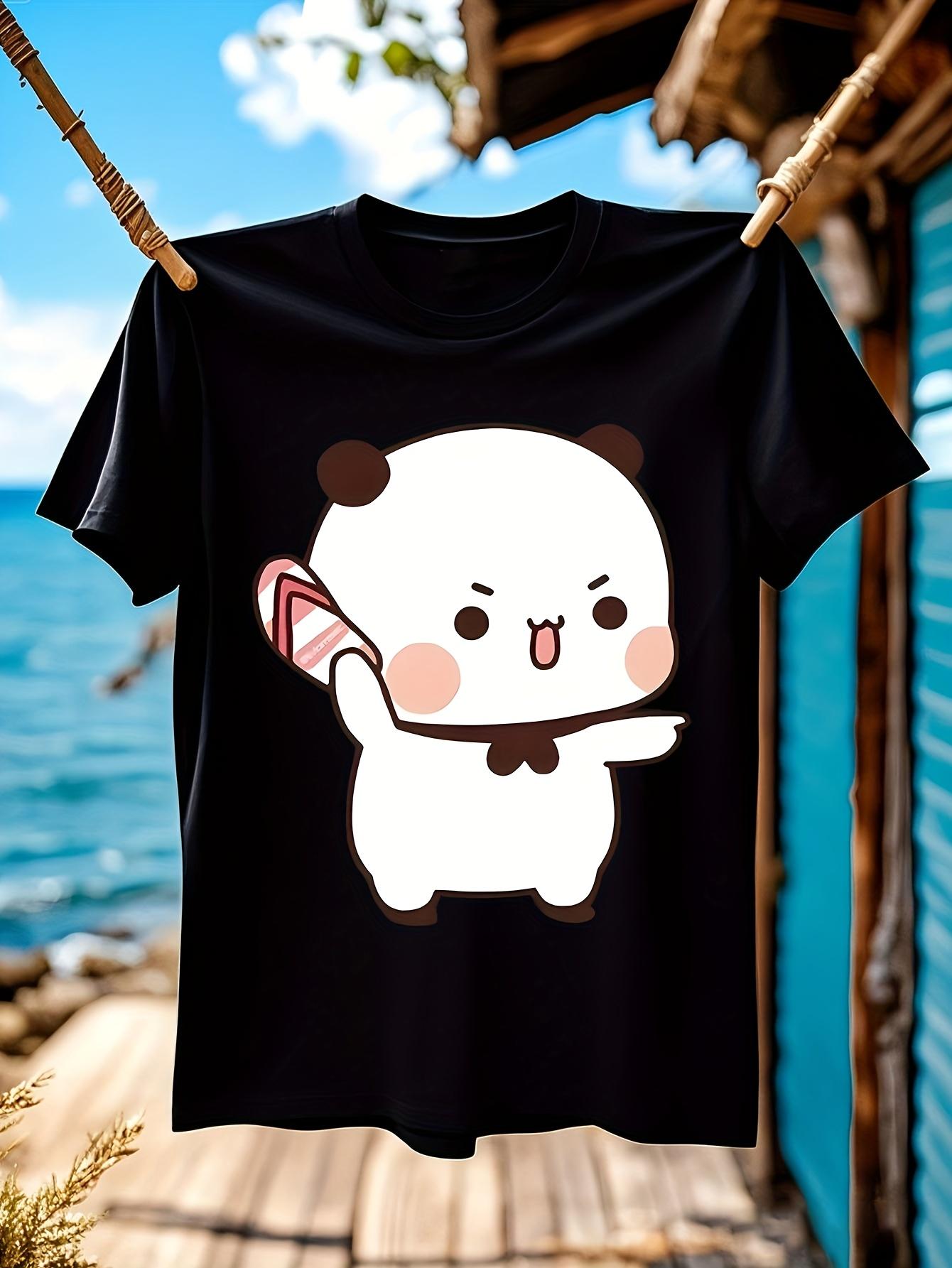 Adorable Bubu Is Tossing Flip-Flops at Dudu Because He Mocks Bubu S Bear T-shirt XXL