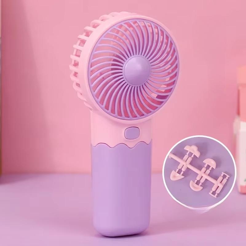 New Portable Outdoor Mini Handheld Fan Gift Spray Fan Humidification Ice Coating Handheld Fan, No Battery Include