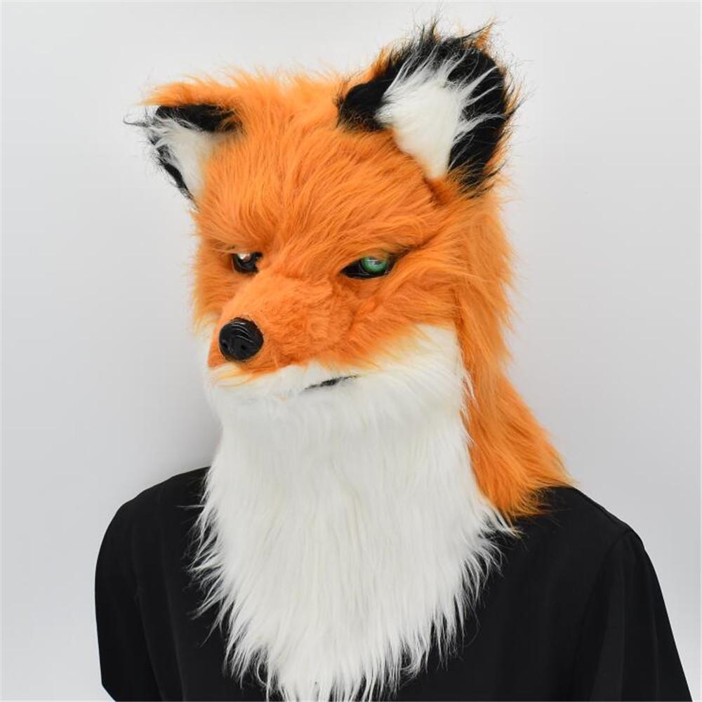 Plush Fox Mask Mouth-opening Masks Are Funny Holiday Party Hoods