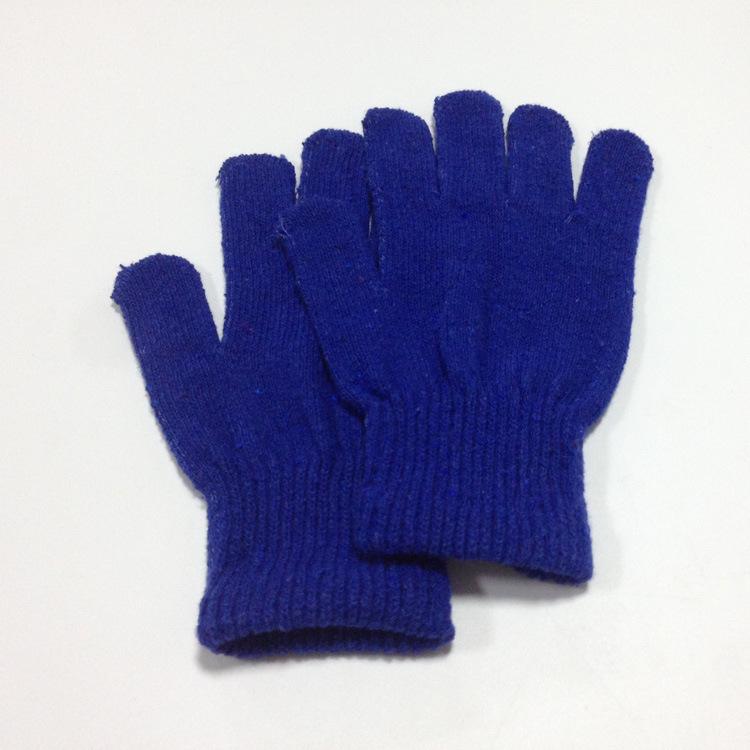 Warm Winter Knit Magic Gloves - Single Color, Five-Finger Design