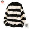 Men's Striped Tassel Knit Sweater
